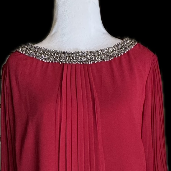 NWT Marc New York Chiffon Dress w/ Silver Beading Sz 8 - Picture 1 of 6